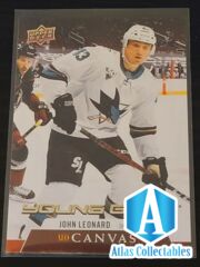2020-21 UD Canvas #C232 John Leonard YG